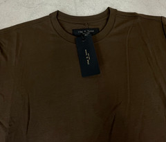 NWT $138 Rag& Bone Classic Tee In Tech Jersey In Slate Brown Size: X-Small