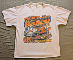 Y2K Dirt Track Racing Graphic T-Shirt Mens L Dennis Bailey 81 Terry Meitzler