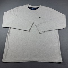 Tommy Bahama Mens Gray Long Sleeve Waffle Knit Crew Neck Shirt ZTB97769 Size XL