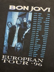 Vintage 1996 Bon Jovi These Days Rare Tour T-Shirt Single Stitch Black Size XL