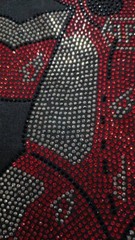 New Fashion Rhinestones Bear Diamond Short Sleeve Luxury Men Black T-Shirt