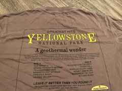 Yellowstone National Park USA United States Nature Outdoors Small Brown T Shirt