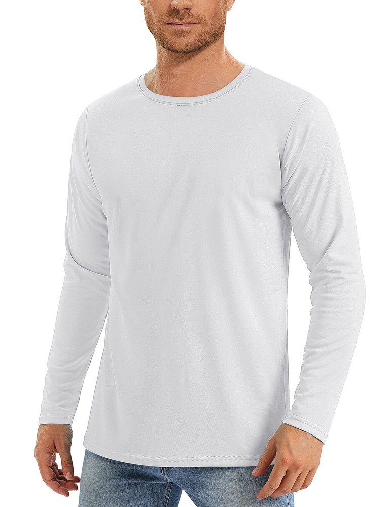 UPF50+ Men’s Long Sleeve T-Shirt Skin Protection Quick Dry Performance Fishing T