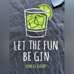 Life Is Good Blue Short Sleeve Tee Casual Comfort- size Medium