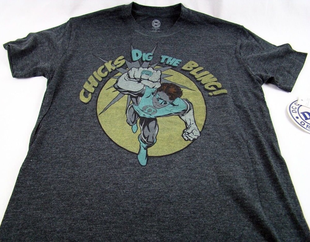 Mens DC Comics Originals Super Hero The Green Lantern T Shirt Any Size S M L