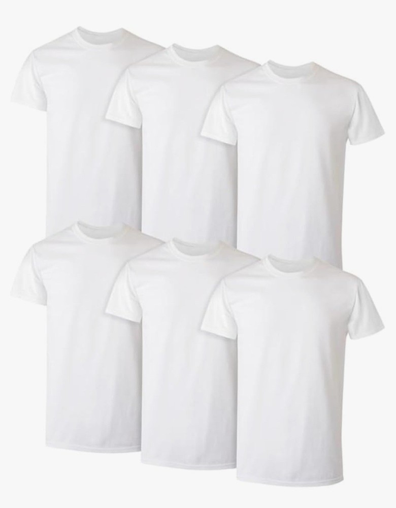 Hanes Men’s Soft Cotton Undershirt Multipack Stay-Tucked Crew Neck Tee