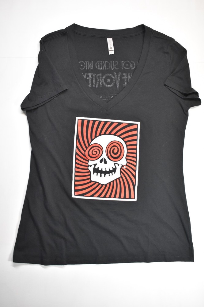 The Vortex Atlanta Black V-Neck T-Shirt Womens Size 2XL XXL