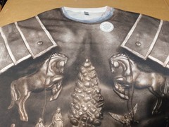 Men’s Gladiator Maximus Colliseum Armor Sublimated Long Sleeve Costume T Shirt