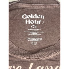 Golden Hour Five Love Languages Graphic T-Shirt Brown Oversized OS Cotton Tee