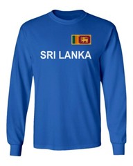 Cricket Sri Lanka Jersey Style Fans Supporter Men’s Long Sleeve T-Shirt