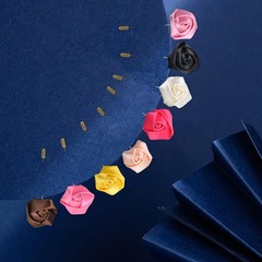 20 Pieces Elegant Rose Flower Men’s Lapel Pins Handmade Satin Flower Boutonni…