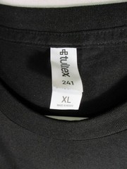Tultex Mens Pull-On Graphic T-Shirt Crew Neck Short Sleeve Size XL Black