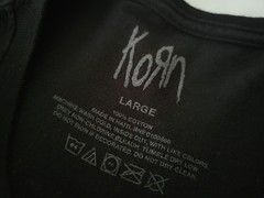 VTG KORN ALBUM ART SIZE L LARGE BLACK NEON GREEN SHIRT NUMETAL T-SHIRT