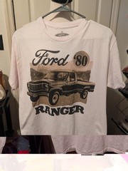Officially Licensed Ford 80 Ranger Truck Graphic T-Shirt Men’s Size Medium Cream