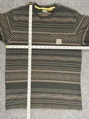 Howler Bros Shirt Mens Medium Tribal Geometric Striped Pocket Tee Brown Gray
