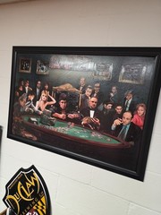 Scarface With Other Famous Crime Families, Sopranos, God Father Painting -Rare