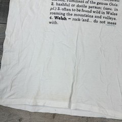 Vintage T-Shirt Graphic Print Sheep Wildlife 90s Y2K White Mens Large
