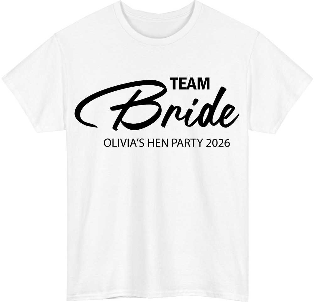 Personalised Hen Party Matching T-Shirt Custom Team Bachelorette Bride To Be Tee