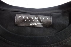 Eternity BC/AD Candy Large Shark Mouth Solid Black Short Sleeve T-Shirt Mens 2XL