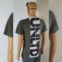 NWT ECKO UNLTD MEN’S SHORT SLEEVE V-NECK TSHIRT GRAY SIZE S BIG LOGO G.MARLED