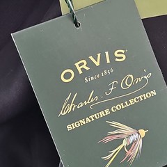 Orvis Shirt Mens 2XL Black Pima Cotton Long Sleeve Mock Neck Signature Peru