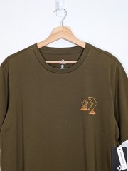 Converse Holiday Skate Tee Graphic Print Short Sleeve T-shirt Medium Khaki
