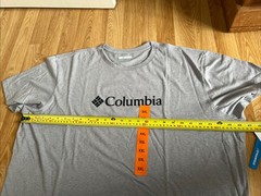 Mens COLUMBIA T-SHIRT Sportswear Grey Heather SUPER SOFT FEEL COTTON L/XL/2XL
