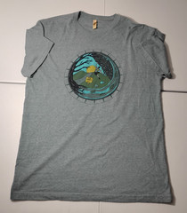 Next Level Apparel Shirt Men’s Large Gray Short Sleeve The Gorge Sea Stone