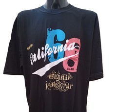 Fantastic Mens Big Size Black Brooklyn California 68 Tee – 2XL 3XL 4XL 5XL 6XL