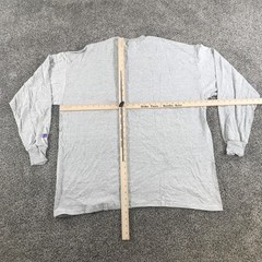 Vintage Russell Athletic Shirt Mens 2XL Heather Gray Long Sleeve Logo Crew Neck