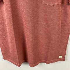 Marine Layer Tee Mens Size M Vintage Heavy Slub Pocket Rust Red Short Sleeve