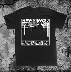 Class War shirt Political Punk Nausea Anarchy Human Liberation Rights Crass Doom