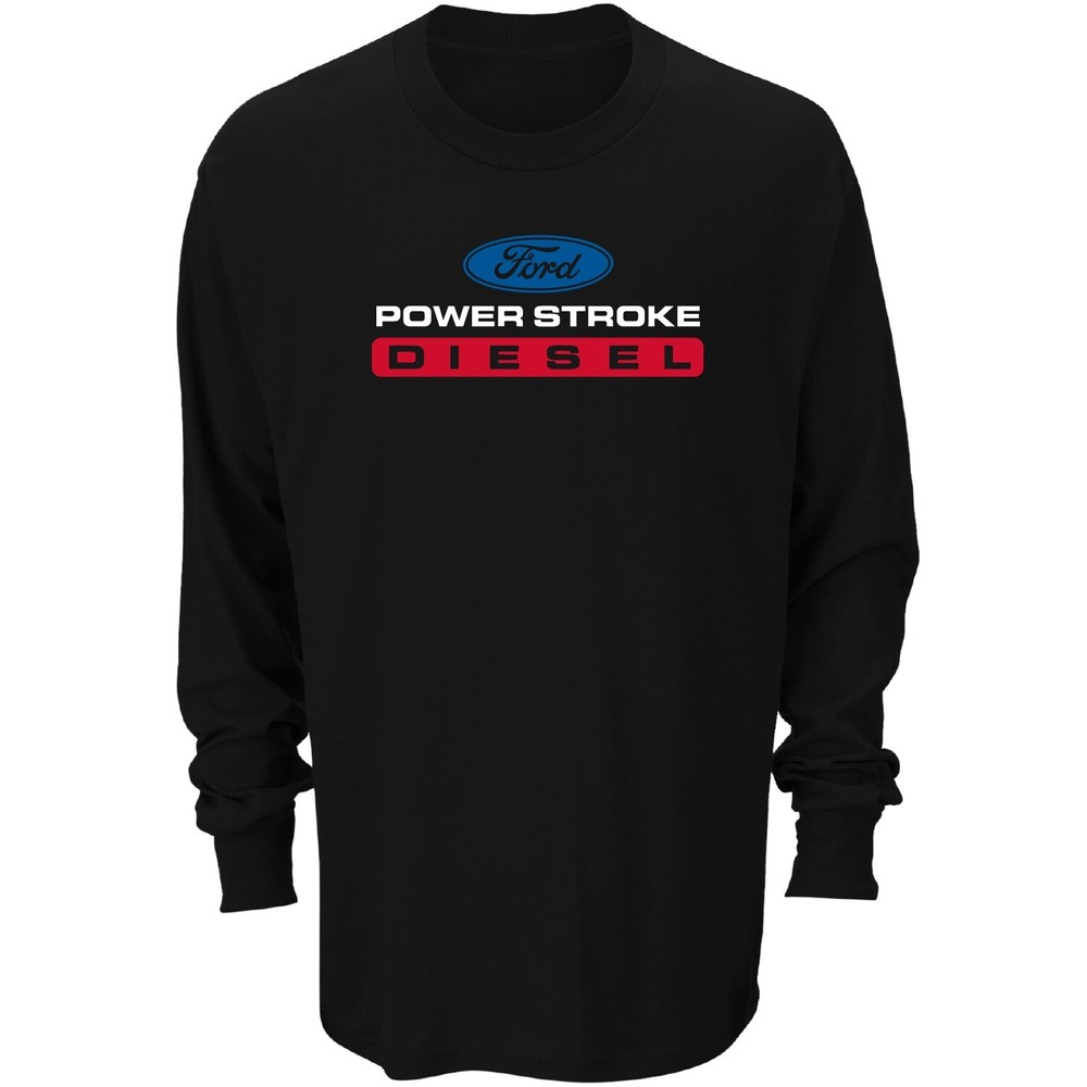 CHECKERED FLAG SPORTS FORD POWER STROKE DIESEL MENS BLACK LONG SLEEVE T SHIRT SP