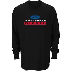 CHECKERED FLAG SPORTS FORD POWER STROKE DIESEL MENS BLACK LONG SLEEVE T SHIRT SP