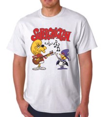 SUPER CHICKEN & FRED SING T-SHIRT – Cartoon JAY WARD HANNA BARBERA TEE