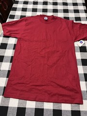 Russell Athletic Maroon Blank T-Shirt Size M USA Made Burgundy Nwt New