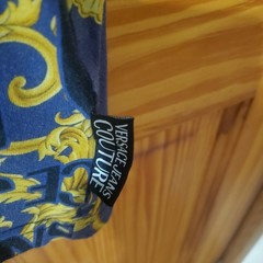 VERSACE JEANS COUTURE T-shirt Mens Baroque Logo All-Over Short Sleeve Size S