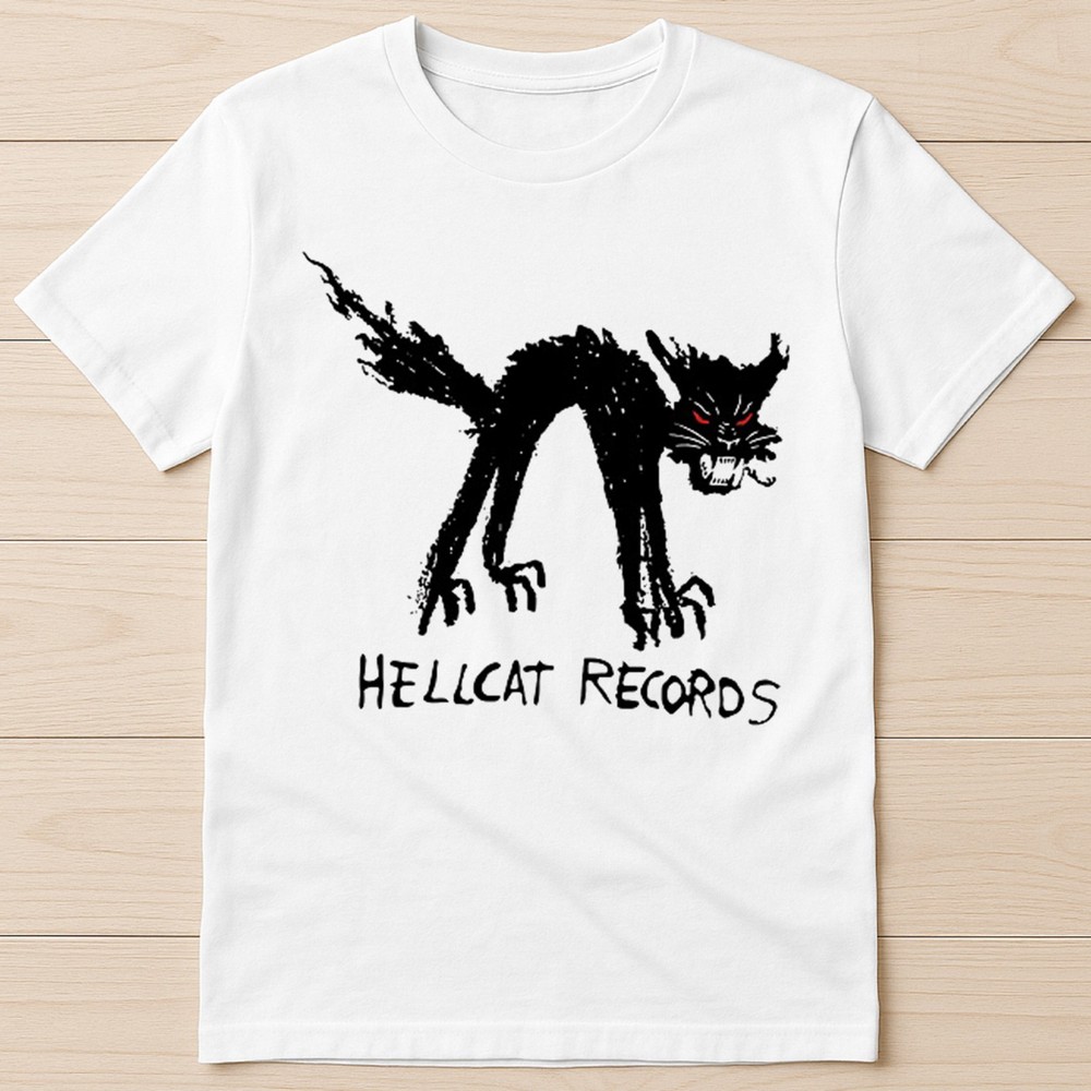 Hellcat Vinyl Records Seattle Record Store Music Cat Gift Tee T Shirt 2934