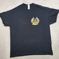US Army Shirt Men XL Heavy Cotton Short Sleeve United States Armed Forces Defend