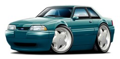 1987-93 Ford Mustang Muscle Car Art Print NEW
