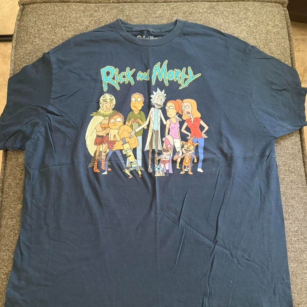 Rick and Morty Family Photo T Shirt Mens 2X Adult Swim Official Graphic Tee