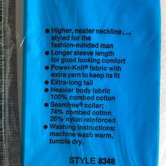 Vtg 1972 Jockey Life Bosun High Neck T-Shirt NOS Deadstock 70s Blank White Tee