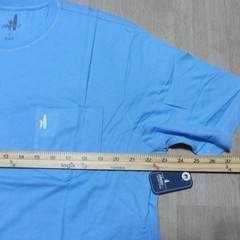 JOHNNIE O Mens L LARGE T SHIRT MALIBLU PALM PARADISE GOLF AQUA DALE 2.0 TEE
