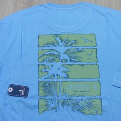 JOHNNIE O Mens S SMALL T SHIRT PALM PARADISE MALIBLU GOLF BLUE SANTA MONICA TEE