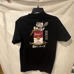 Riot Society Sugee Cat Double-Sided Graphic Cotton Men’s Black T-Shirt M