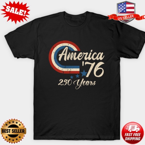 USA 250 Years 1776 2026 4th Of July Patriotic Flag T-Shirt S-5XL