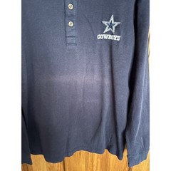 Cowboys Dark Blue Long Sleeve Shirt Size M (faded line in front as shown in pic)