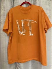 Tennessee Volunteers Short Sleeve Shirt Orange And White Graphic UT Size XL