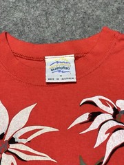 Vintage Medium Everything Australian Flannel Flower Red Shirt Cotton