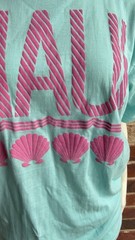 VTG MAUI T Shirt Single Stitch Hawaii Seashells Raised Graphic Sz L 100% Cotton